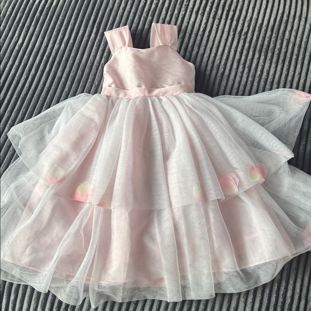Pink Layered Tulle Dress